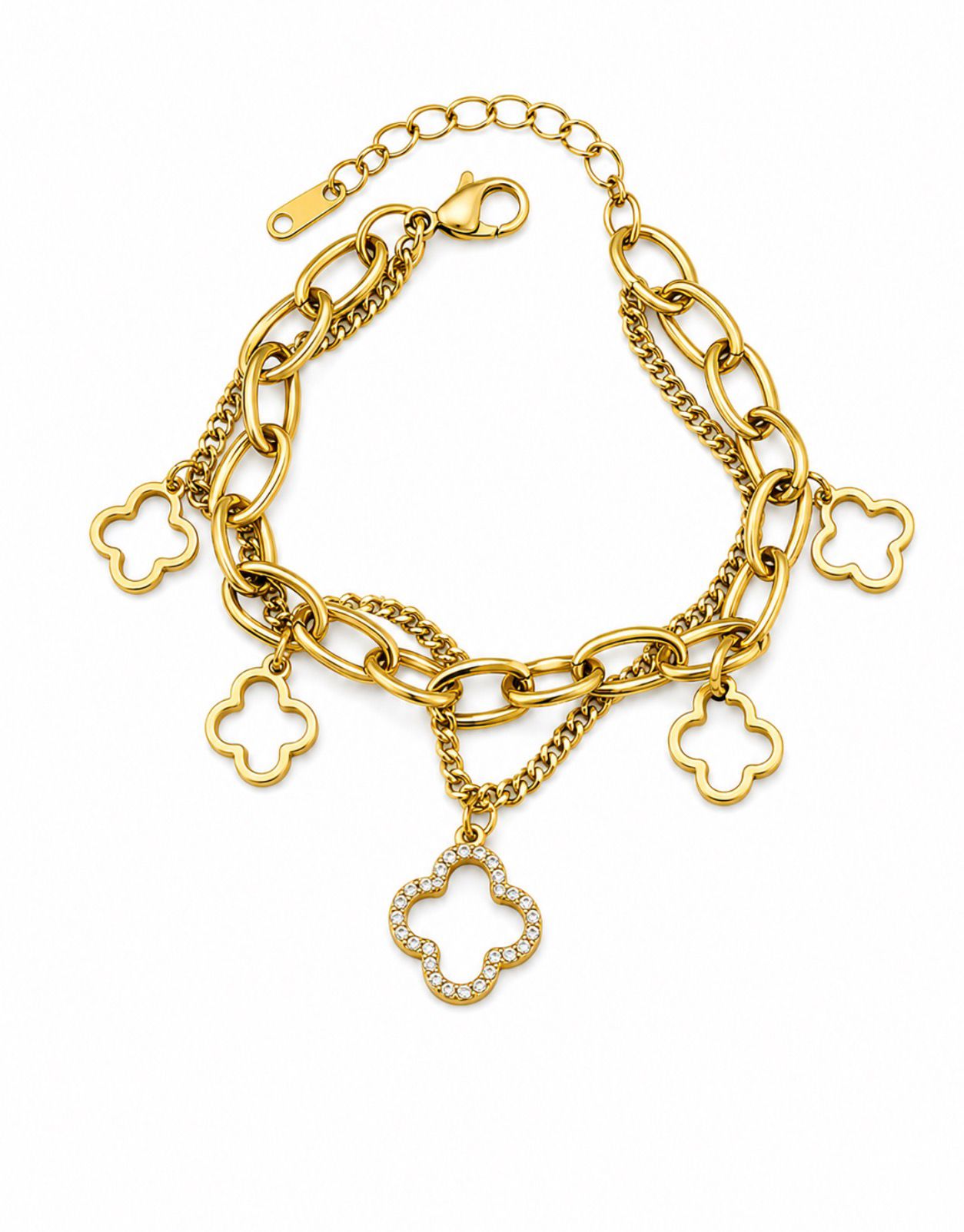 Pulseira Trevos Duplos