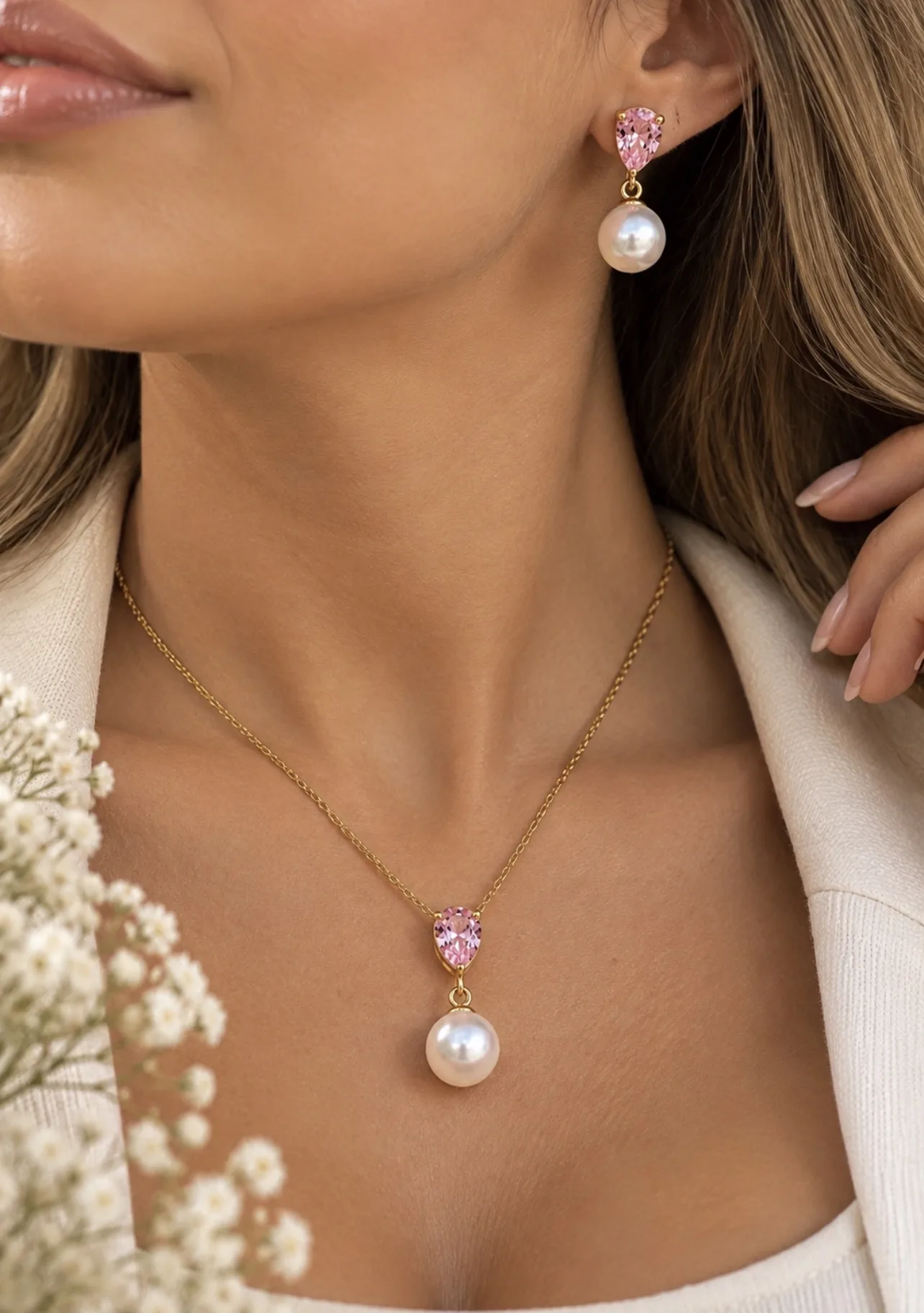 Conjunto Pérola Rosa DYMONTE — foto 2
