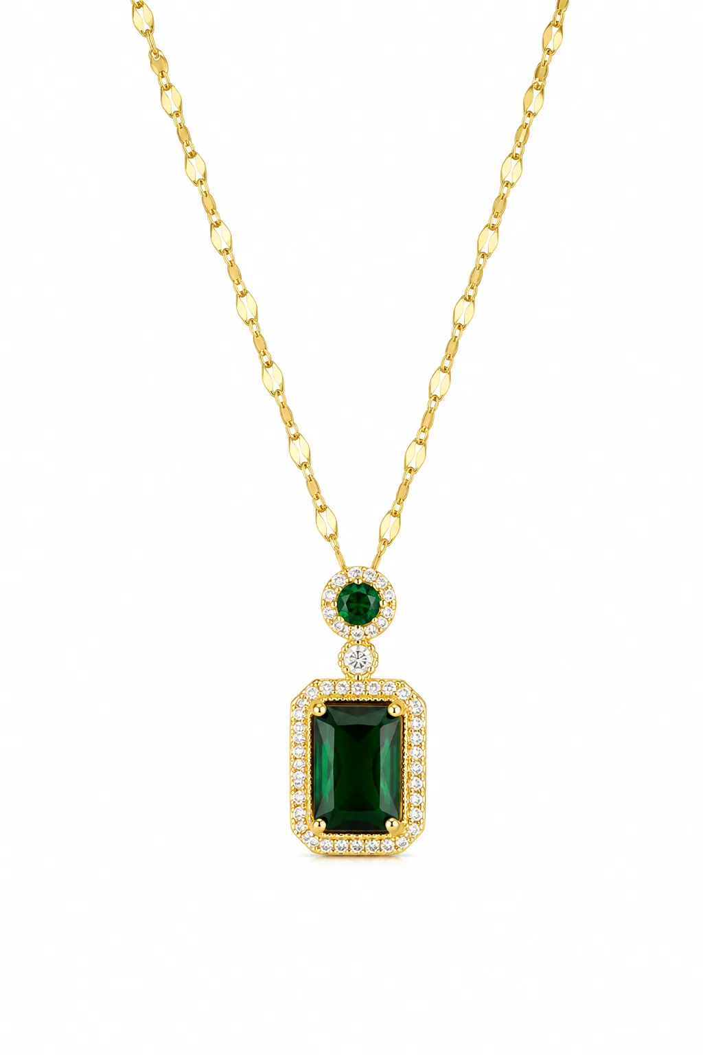 Colar DYMONTE Esmeralda Verde