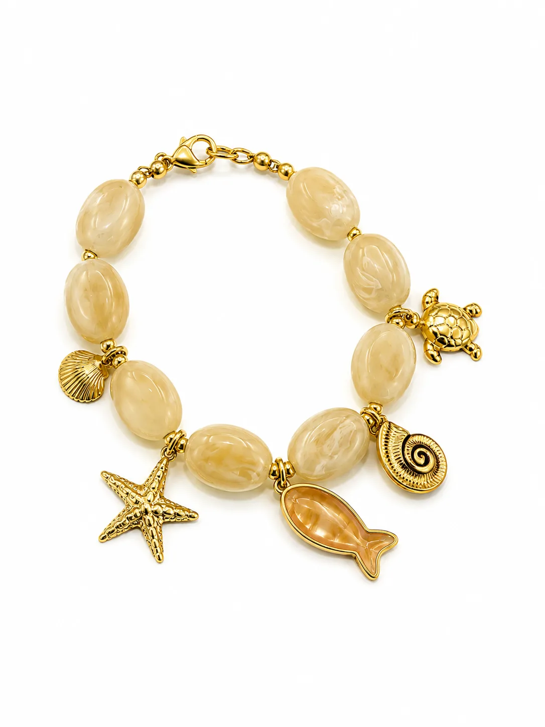 Pulseira Maré Encantada em Aço Inoxidável Dourado
