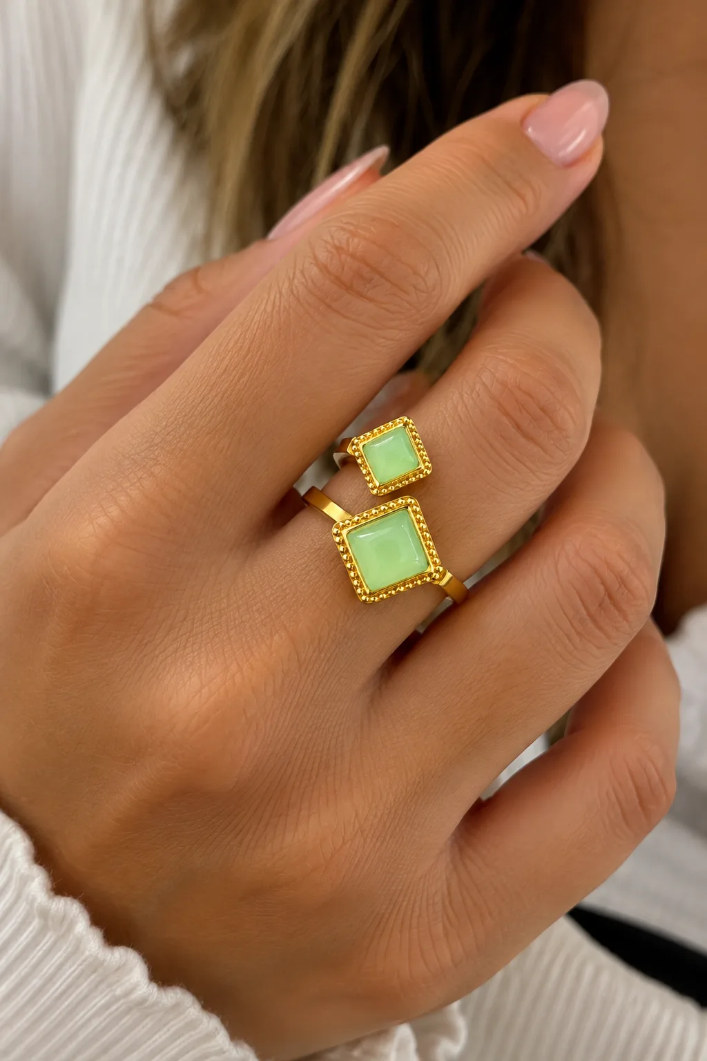 Anel Aurora Verde DYMONTE — foto 2
