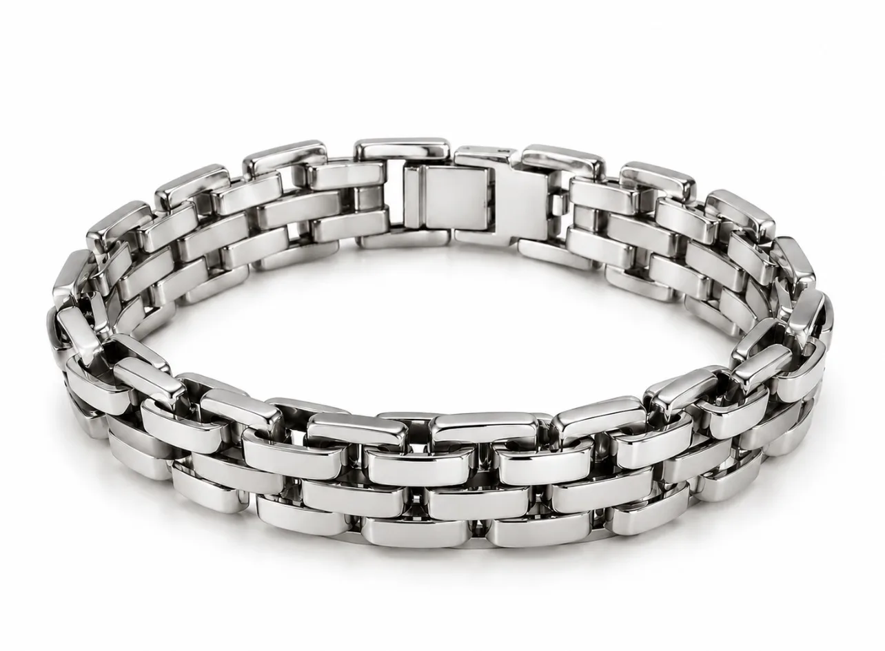 Pulseira Masculina Titan Prateada
