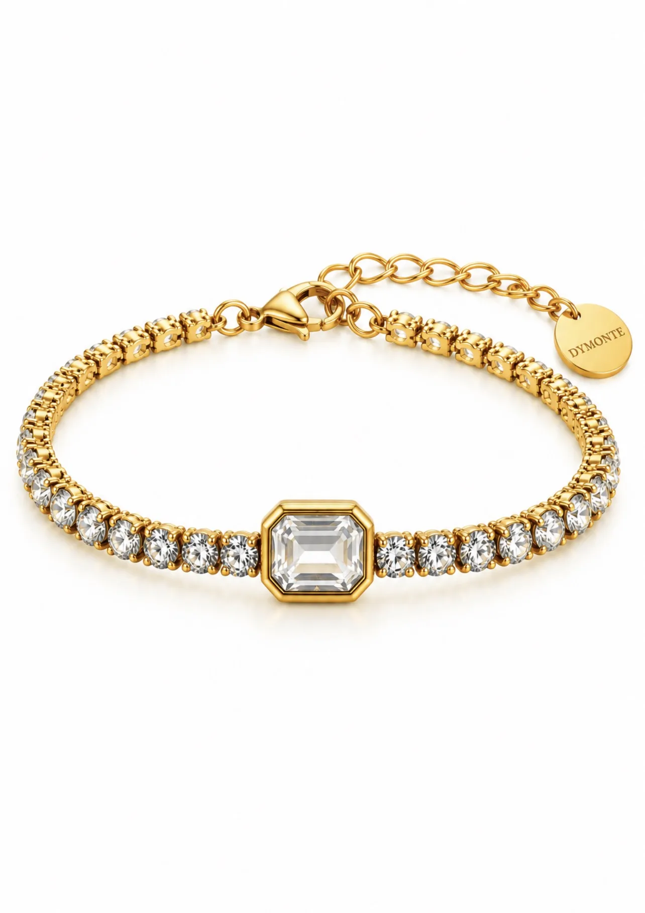 Pulseira Divina DYMONTE — Esmeralda Cristal