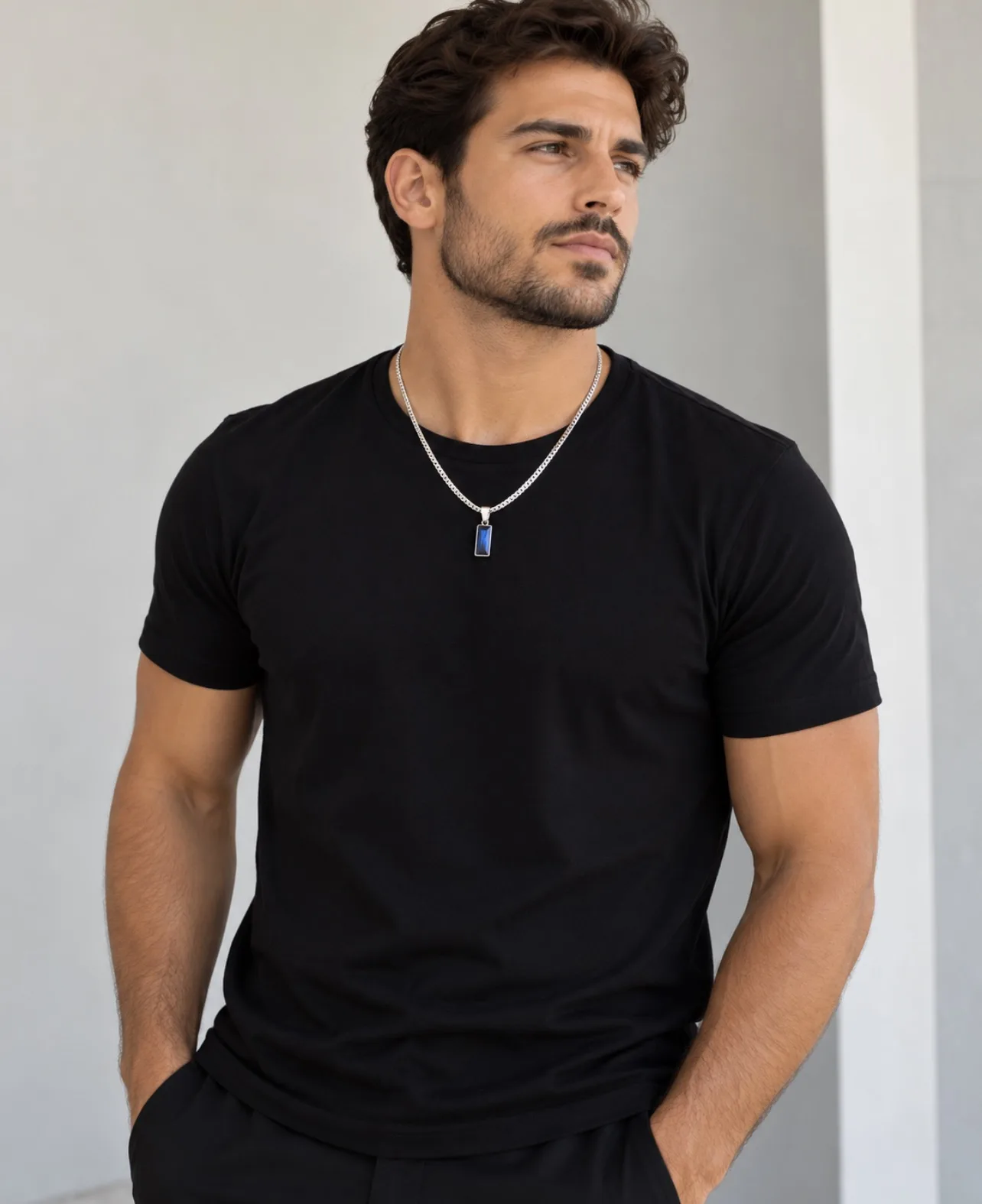 Colar Masculino Eclipse Prata DYMONTE — foto 5