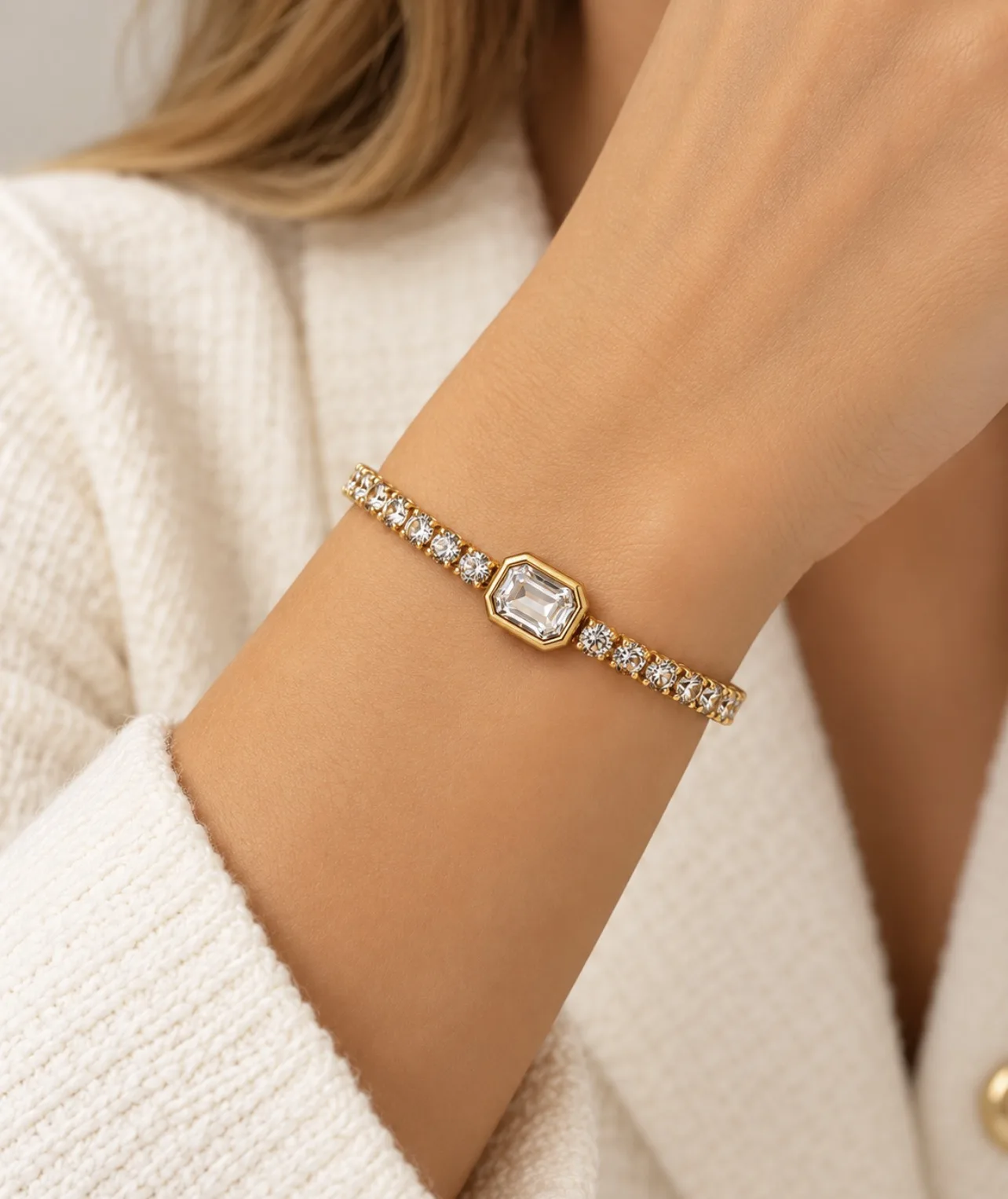 Pulseira Divina DYMONTE — Esmeralda Cristal — foto 2