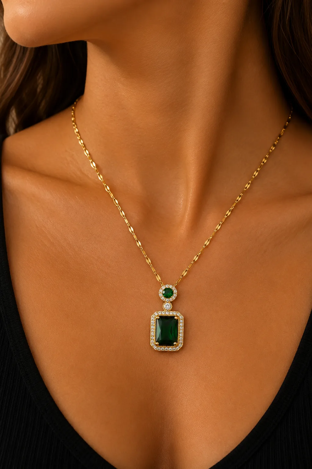 Colar DYMONTE Esmeralda Verde — foto 3