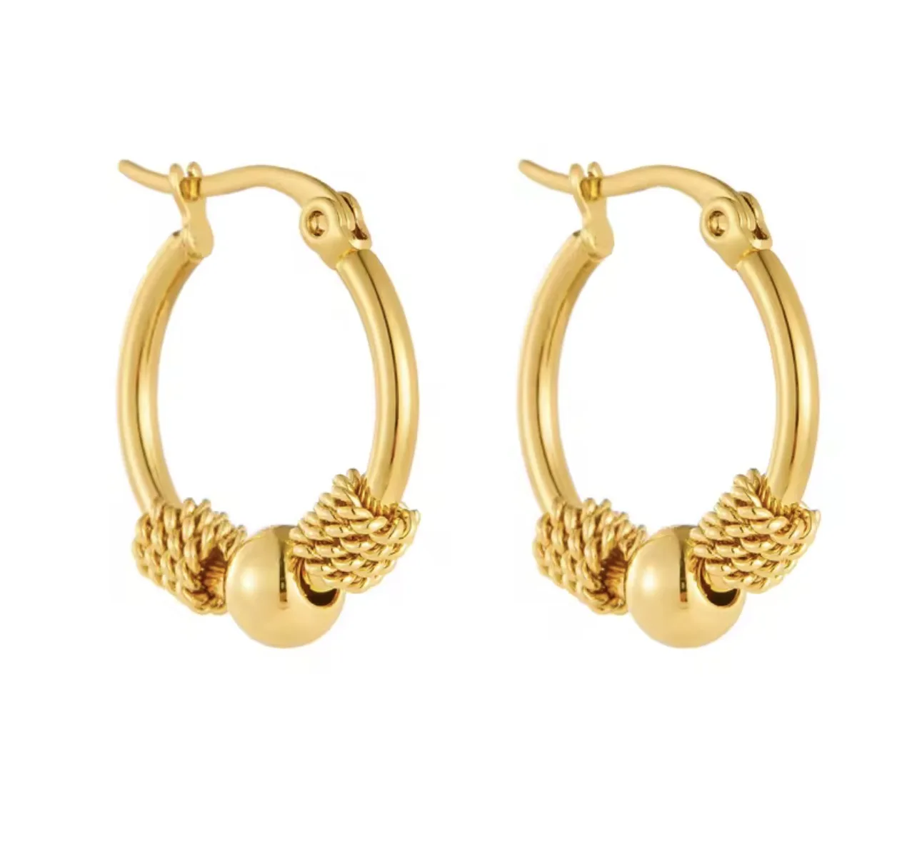 Brinco Argola Nó Dourado