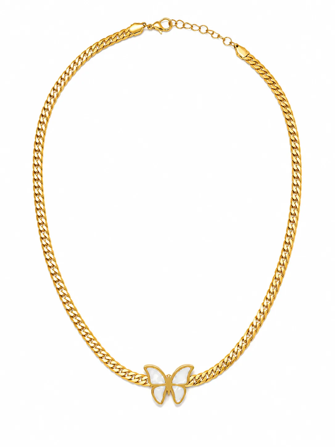 Colar Borboleta Elegance em Aço Inoxidável Dourado