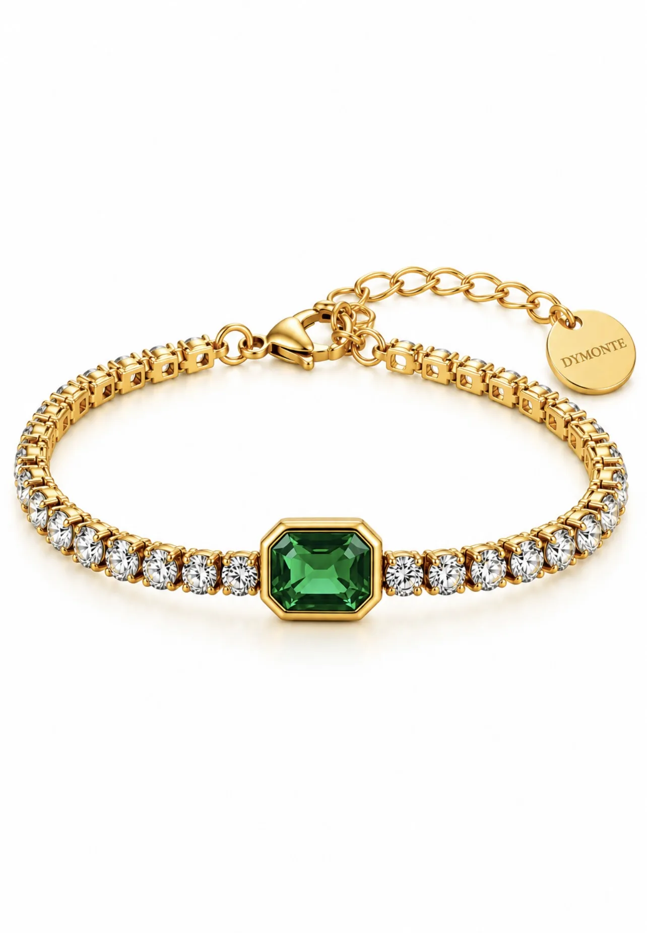 Pulseira Divina DYMONTE — Esmeralda Verde