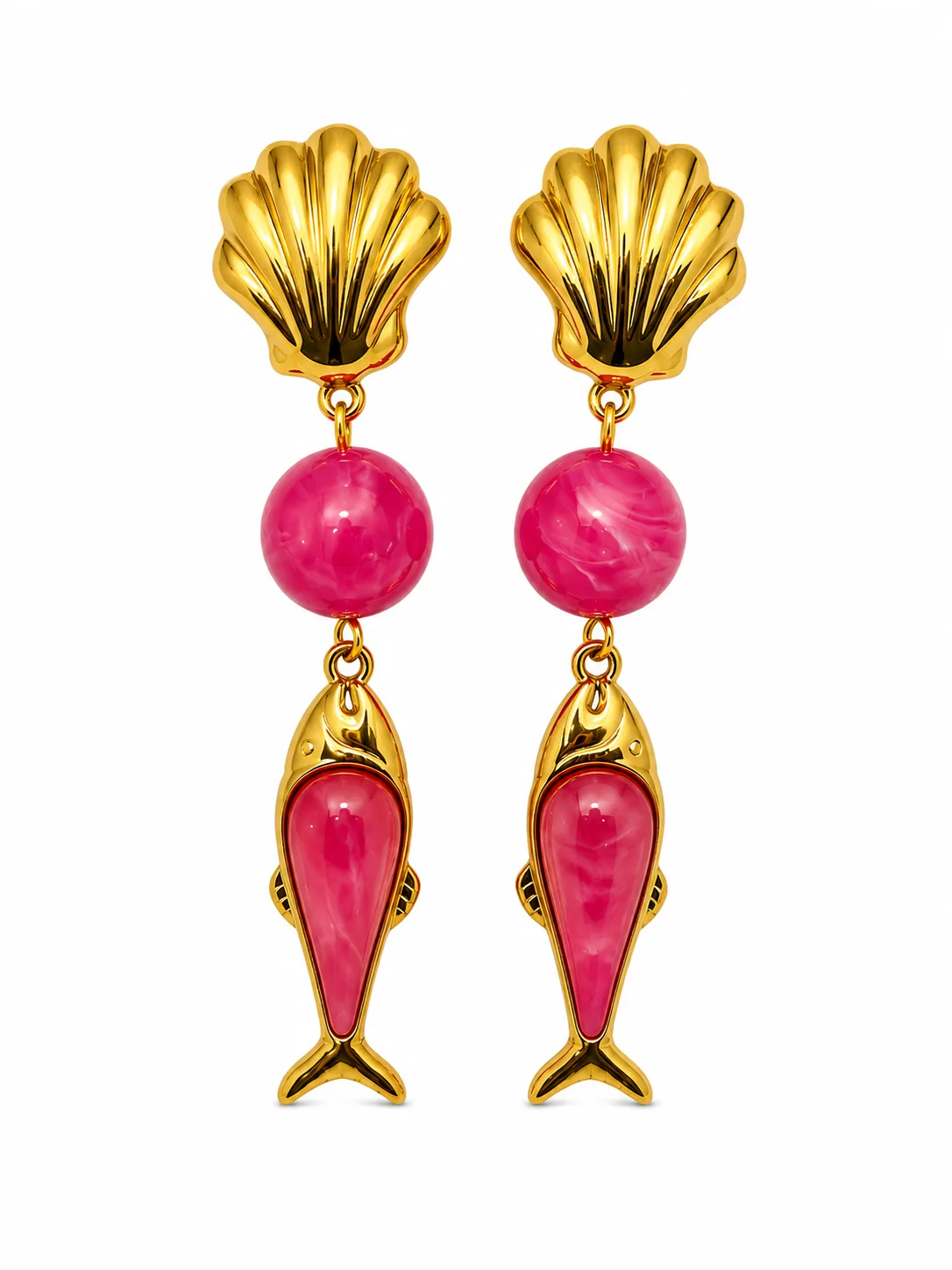 Brincos Sereia Dourada